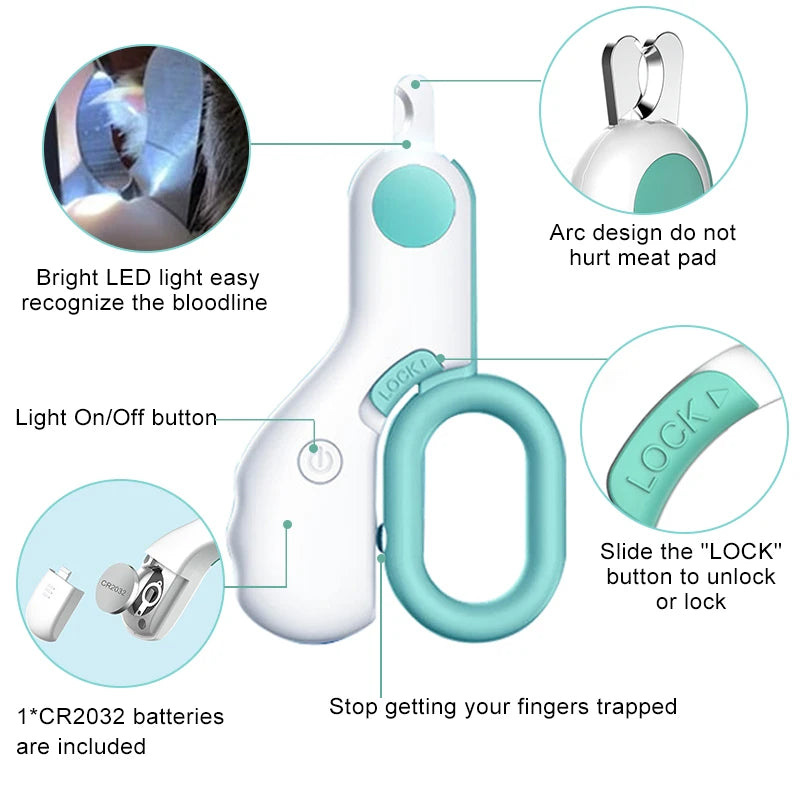 LED Pet Nail Clipper – Cats & Small Dogs