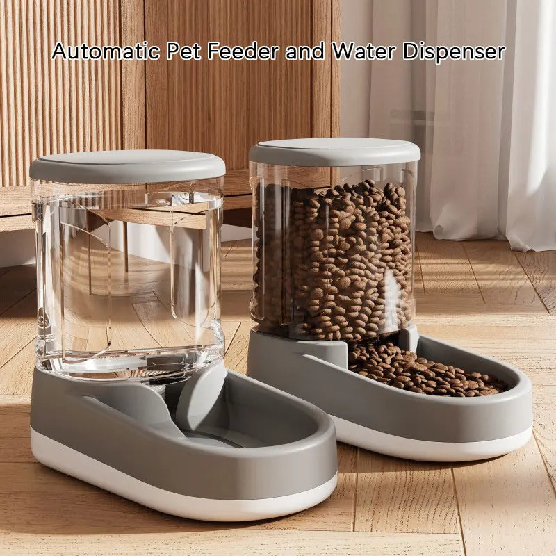 Dog & Cat Gravity Feeder with Water Bowl