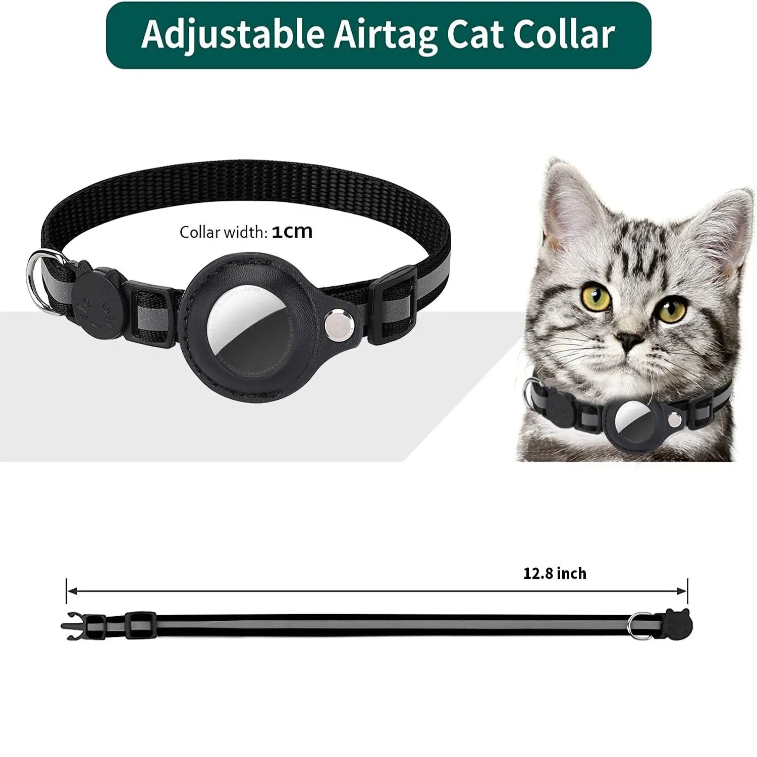 Reflective AirTag Cat Collar