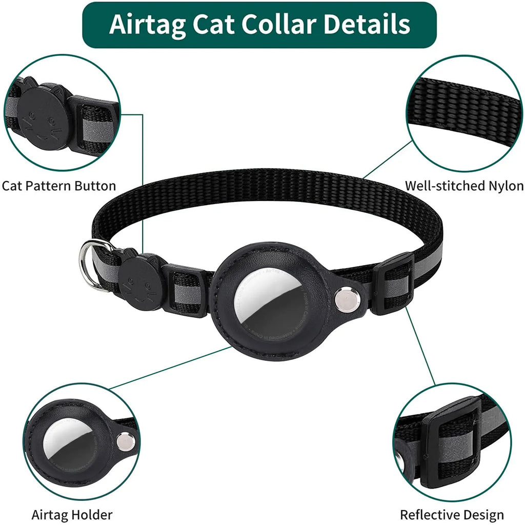 Reflective AirTag Cat Collar