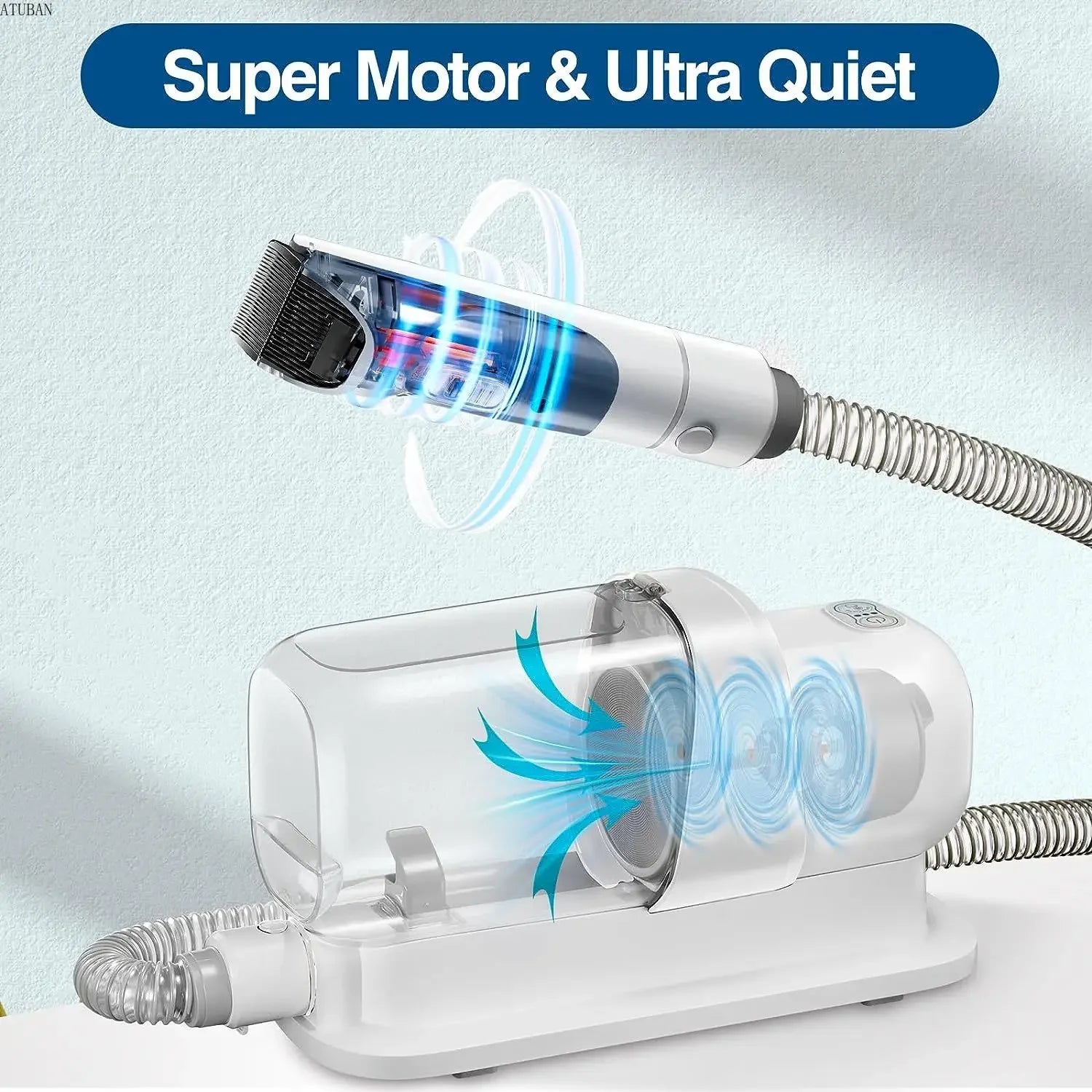 Dog Grooming Vacuum & Pet Grooming Kit with 2.3L Large Capacity Hair Collector