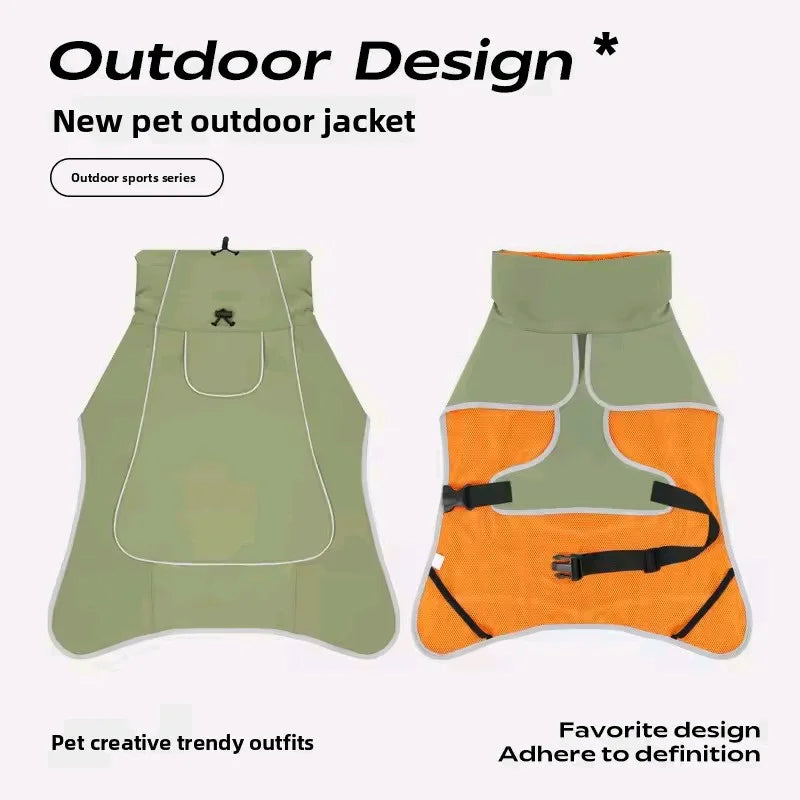 Large Dog Waterproof Windbreaker Raincoat for Outdoor Adventures