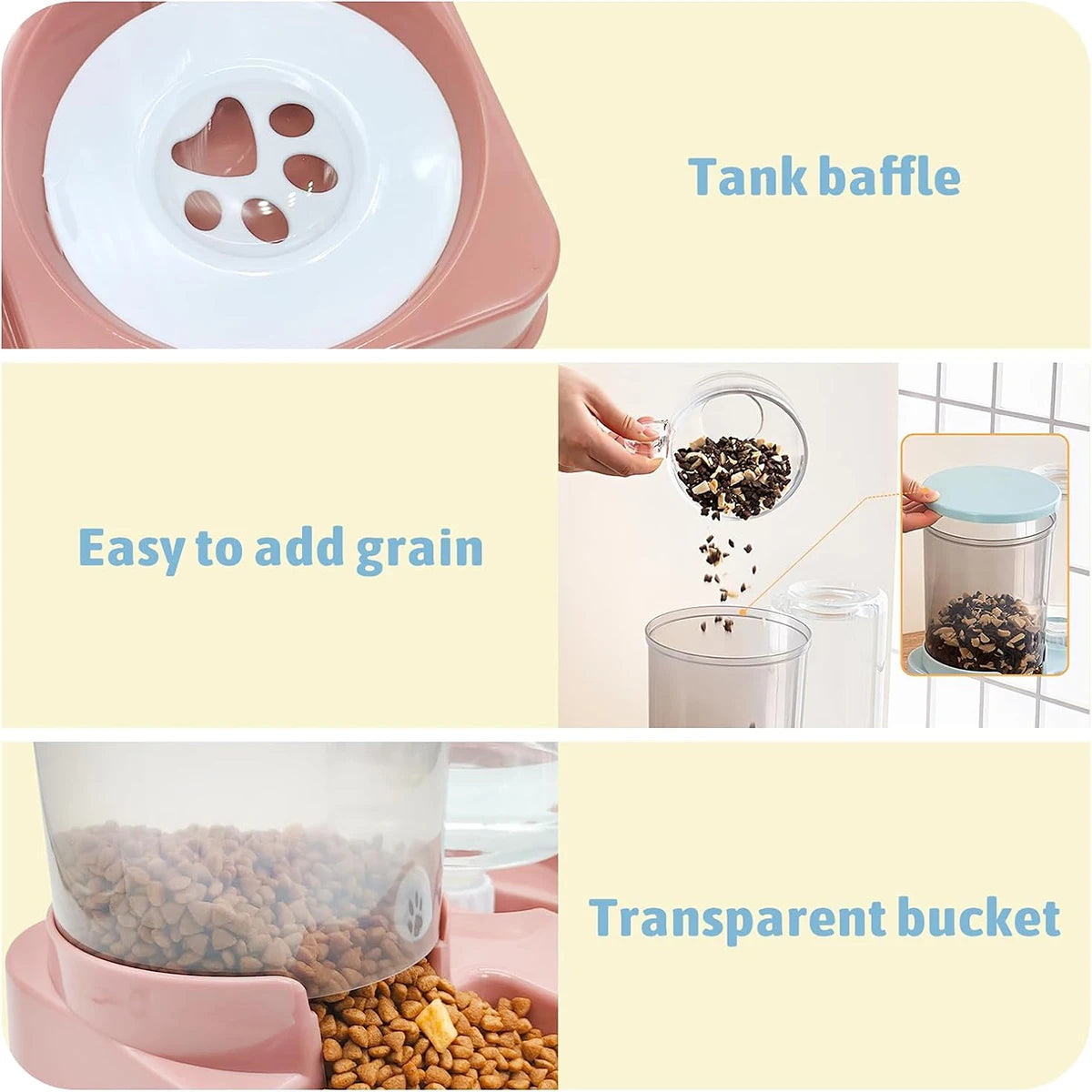 Pet Feeder Waterer Combo – Automatic Gravity Set