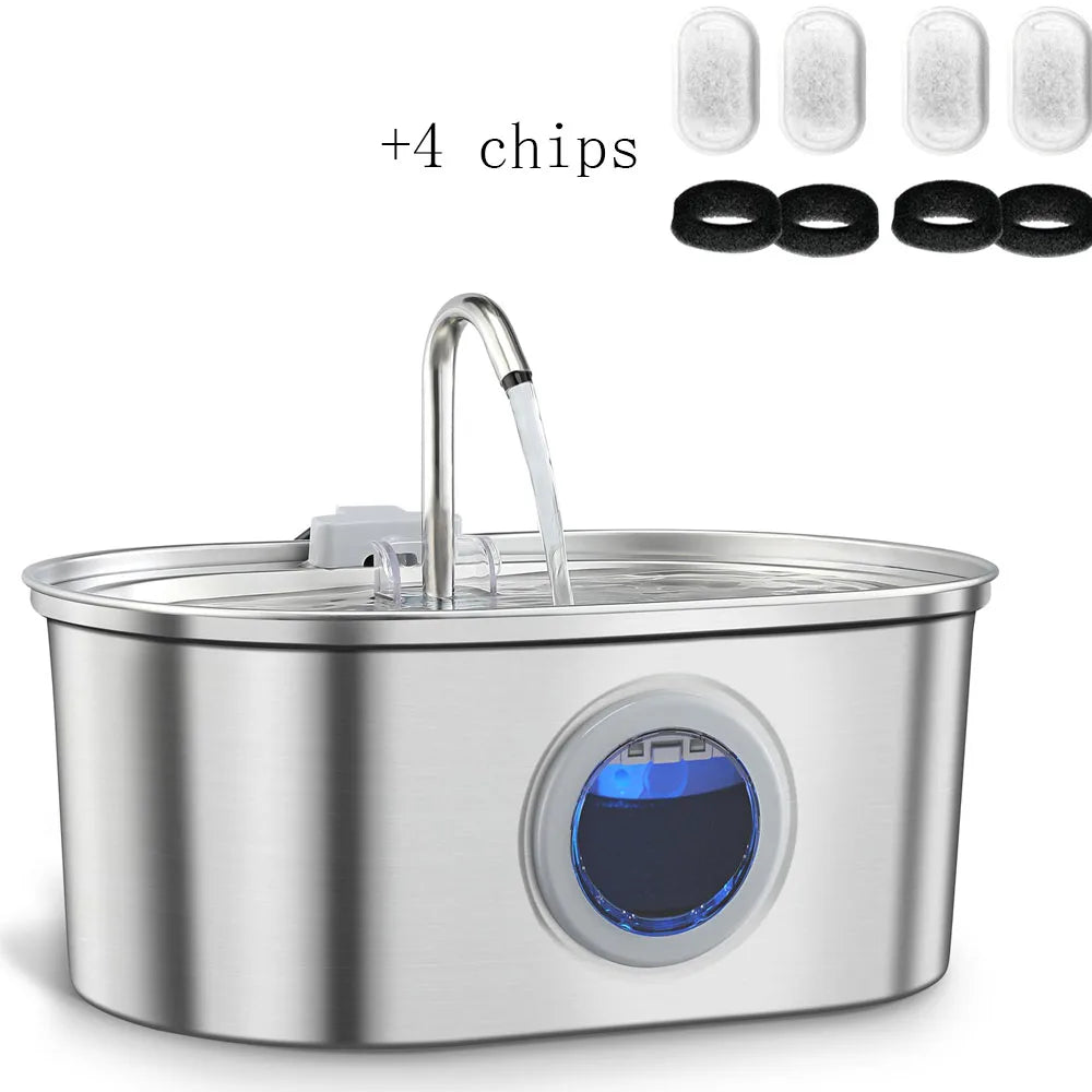3.2L Stainless Steel Pet Water Dispenser