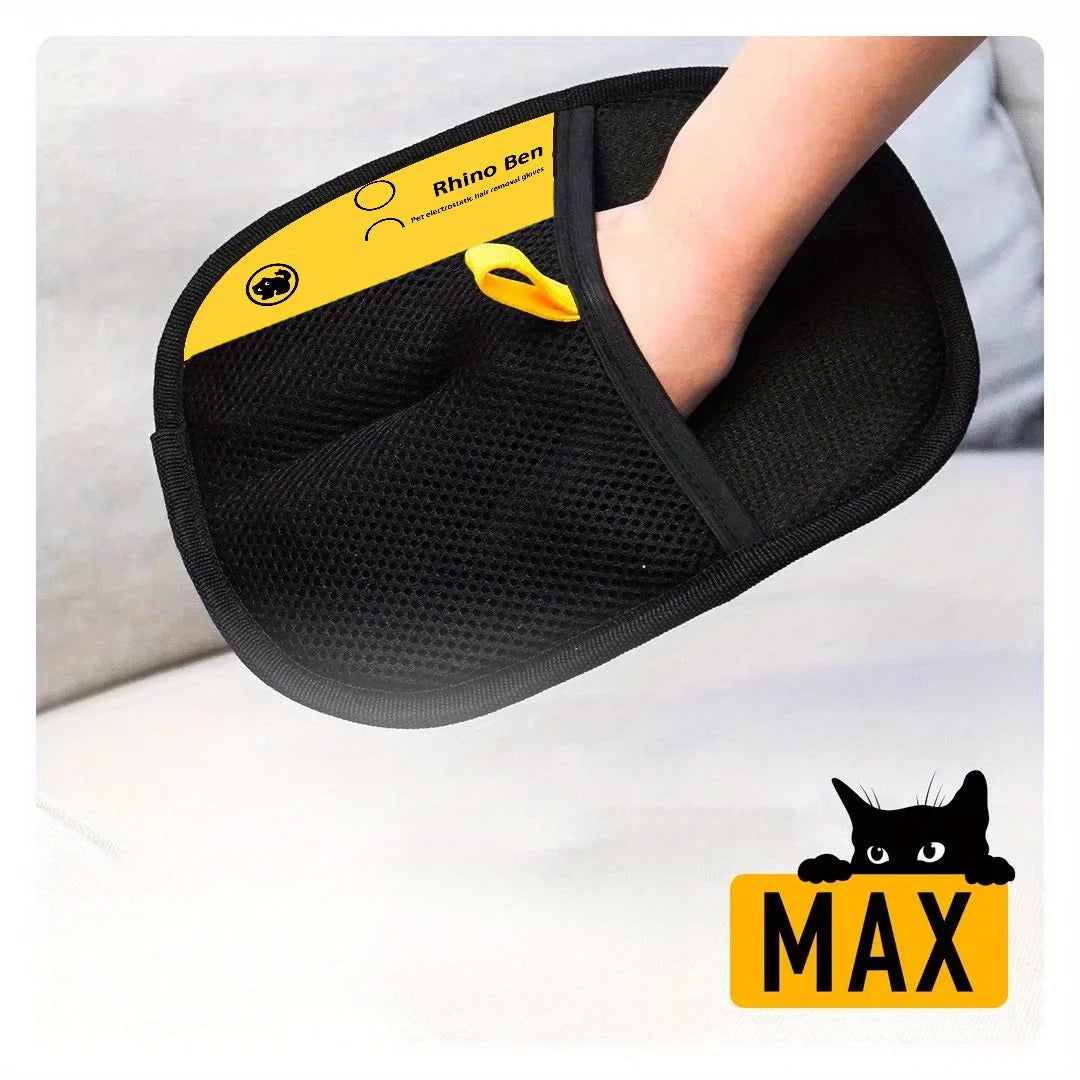 Piece Pet Hair Removal Gloves – Double-Sided Grooming & Deshedding Gloves for Cats and Dogs | Efficient Fur Control & Gentle Pet Care