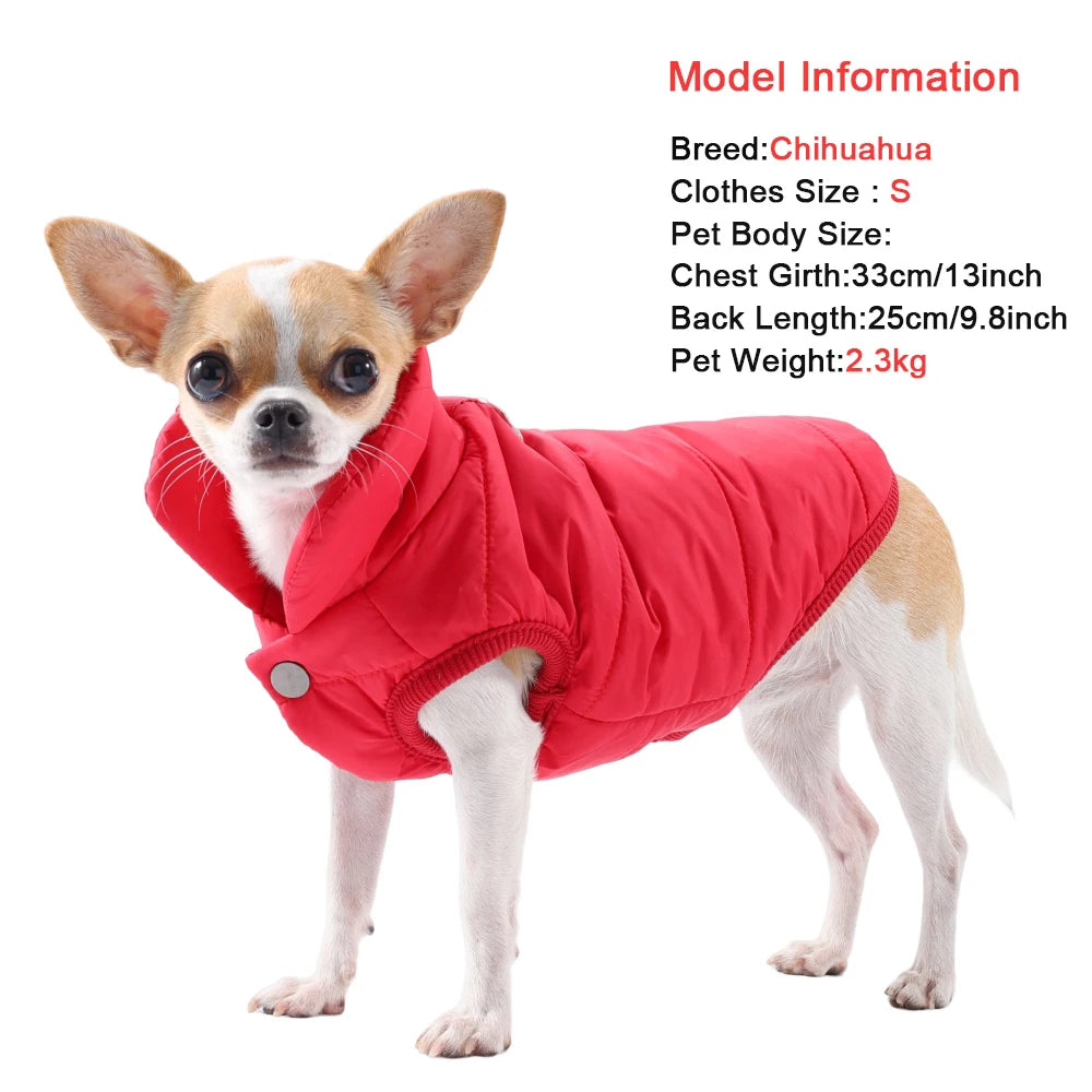 Waterproof Dog Coat Winter Fleece Jacket for Small Dogs & Cats – Warm, Thick Pet Vest for Chihuahuas & Yorkshires
