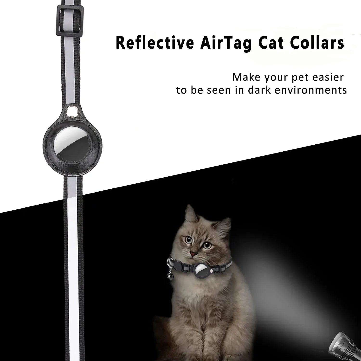 Reflective AirTag Cat Collar