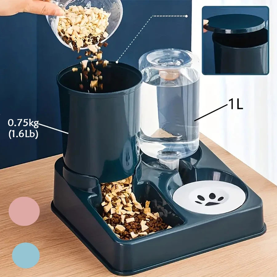 Pet Feeder Waterer Combo – Automatic Gravity Set