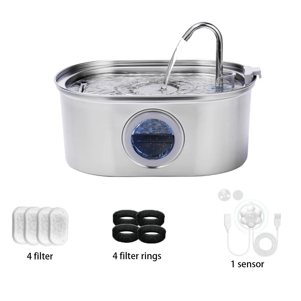 3.2L Stainless Steel Pet Water Dispenser