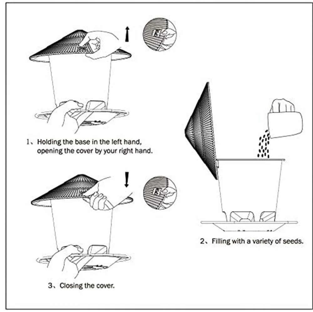 Auto Bird Feeder Dispenser