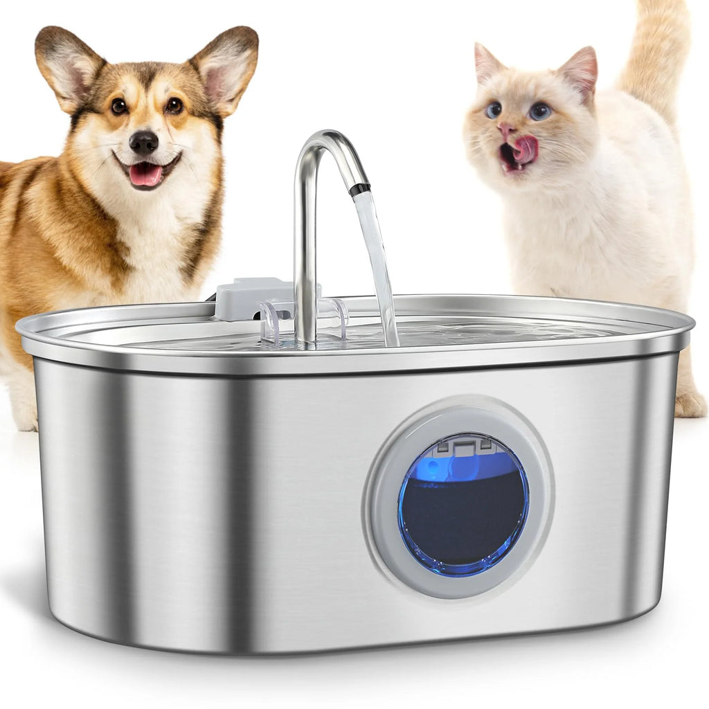 3.2L Stainless Steel Pet Water Dispenser