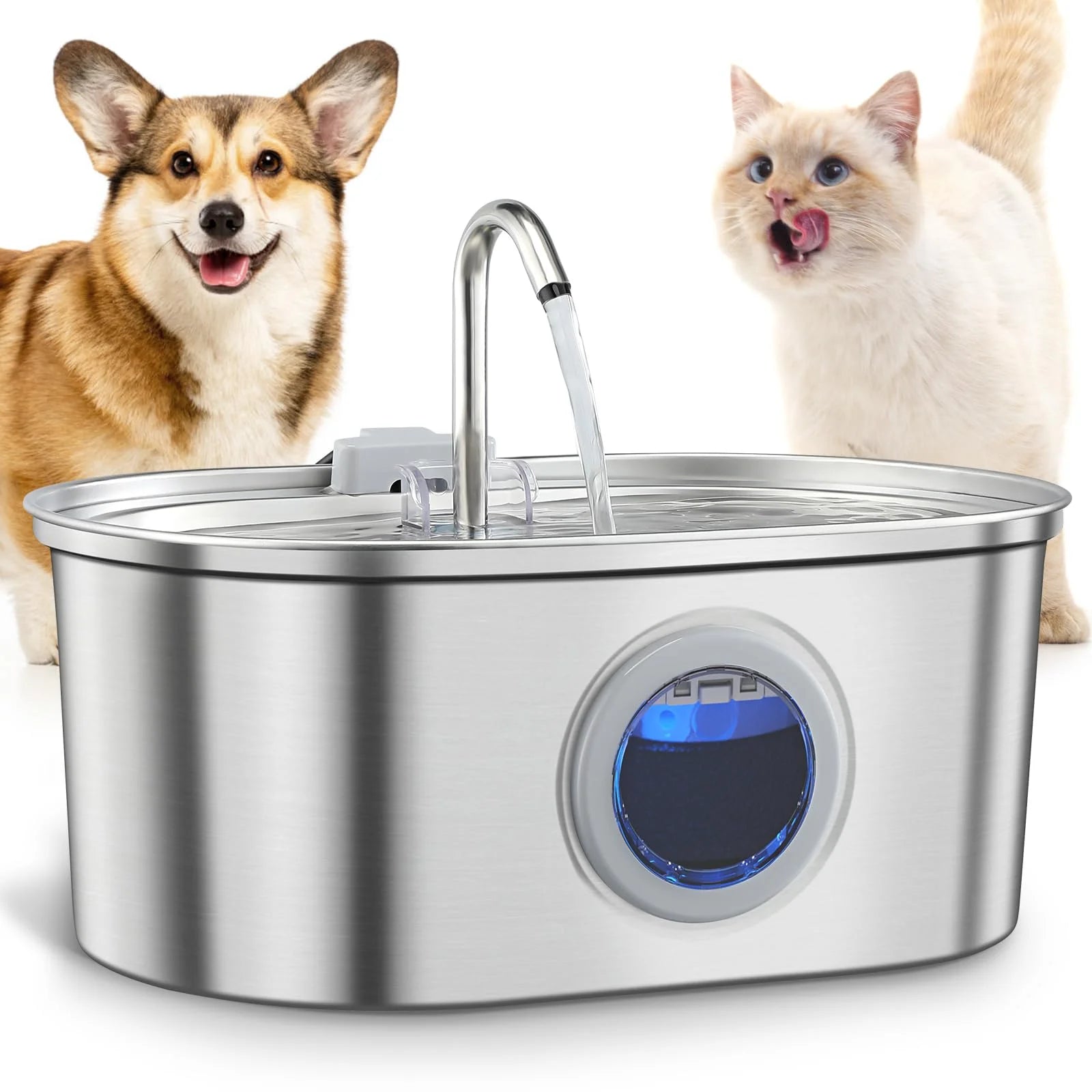 3.2L Stainless Steel Pet Water Dispenser